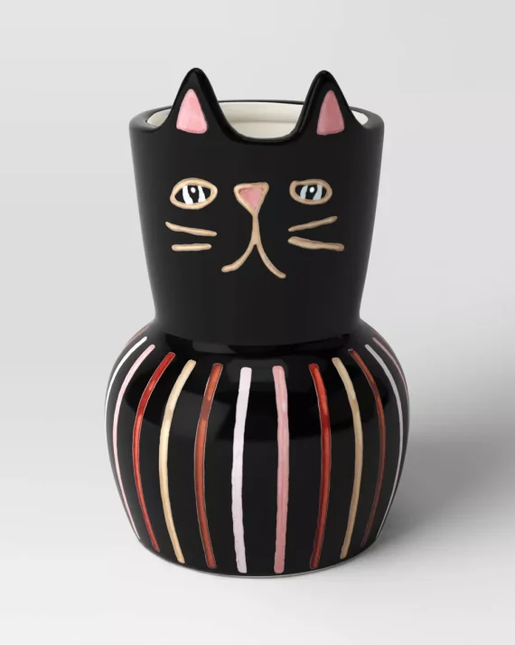 Ceramic Family Cat Outdoor Planter