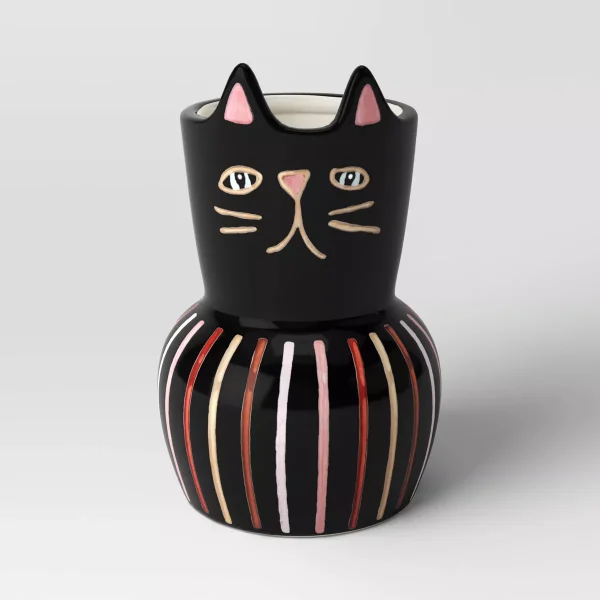Ceramic Family Cat Outdoor Planter
