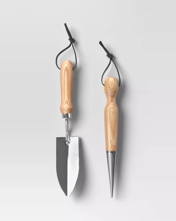 2pc Plant Gardening Tool Set Stainless Steel Finish