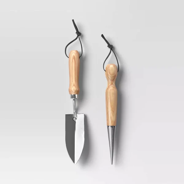 2pc Plant Gardening Tool Set Stainless Steel Finish